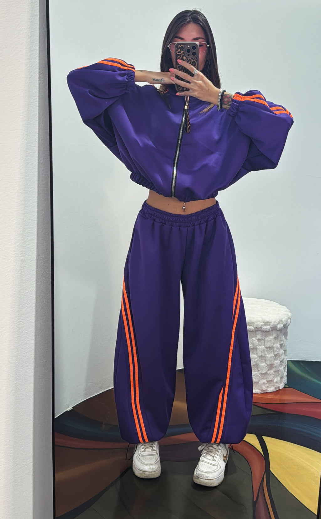 Coordinato tuta sporty - Viola