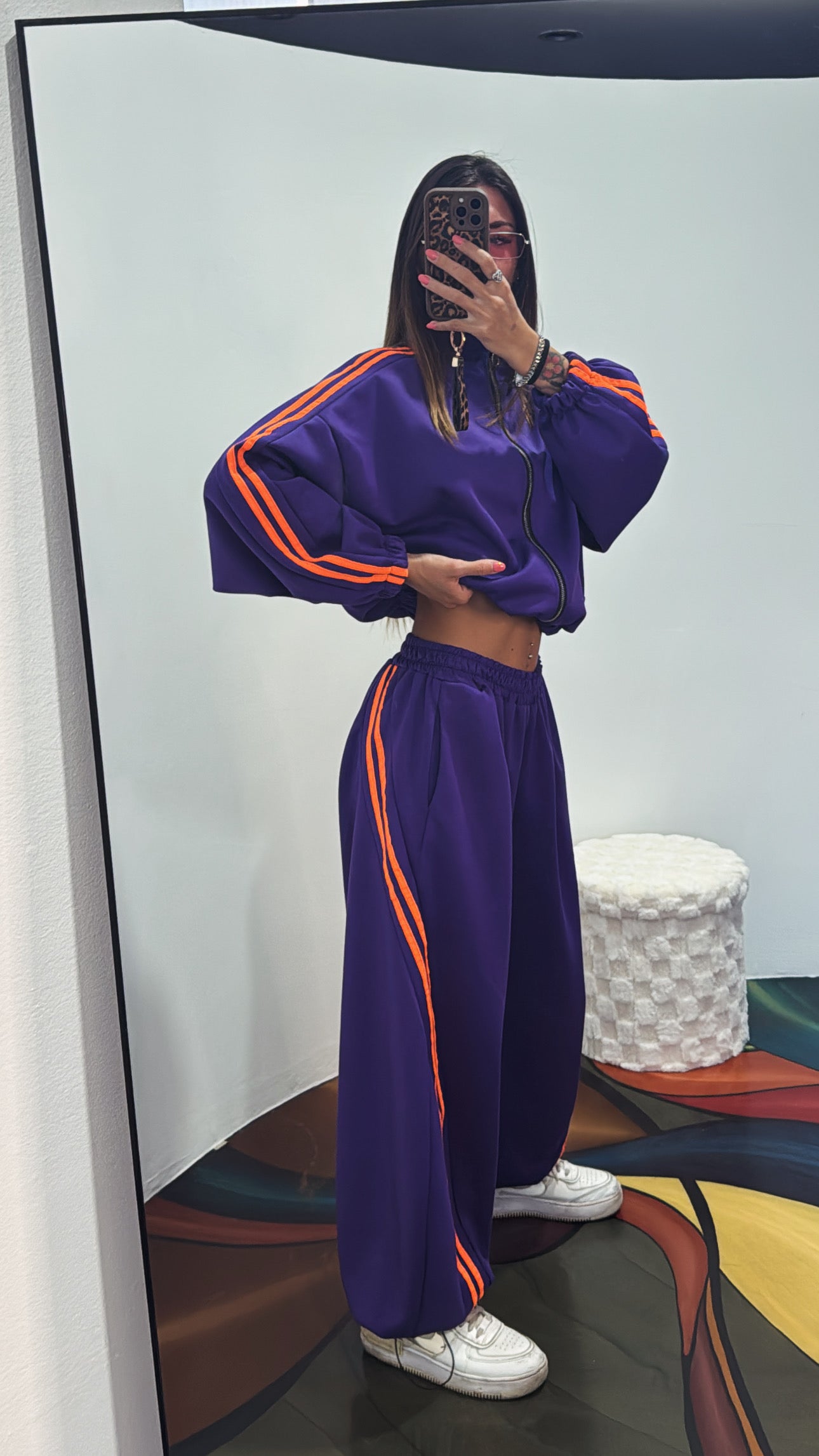 Coordinato tuta sporty - Viola