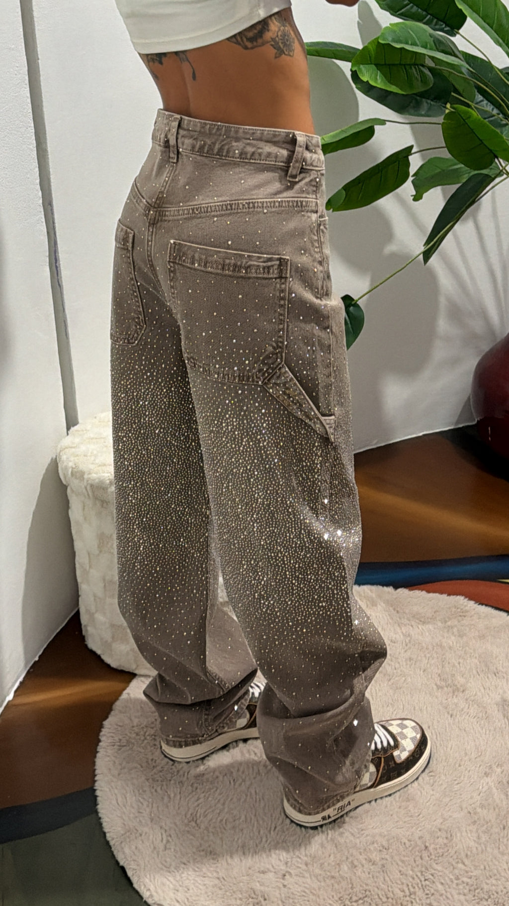 Jeans cargo 5409- tortora