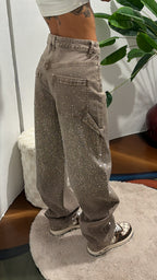 Jeans cargo 5409- tortora