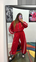 Coordinato tuta sporty- rossa