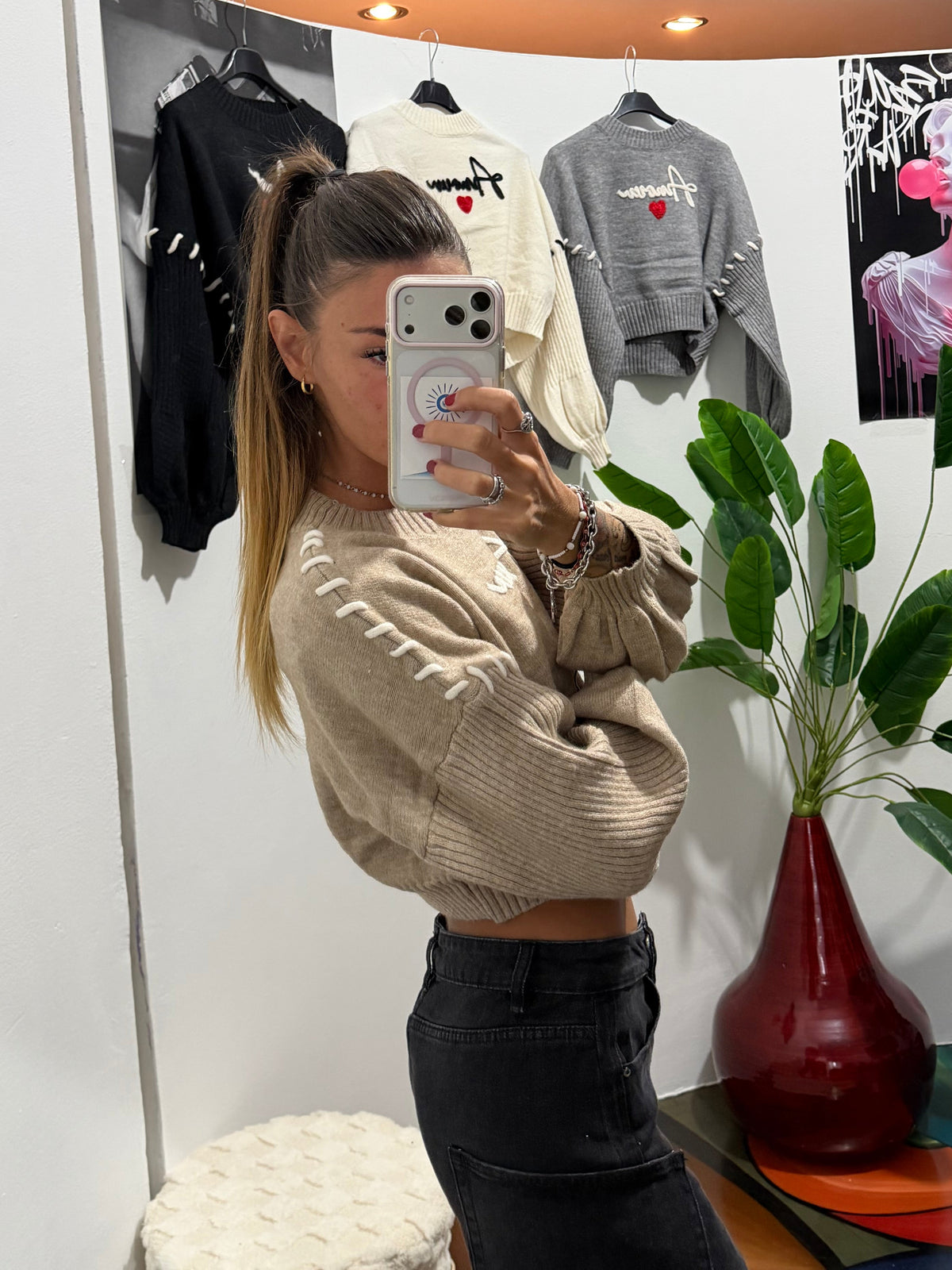 Pull Amour - beige
