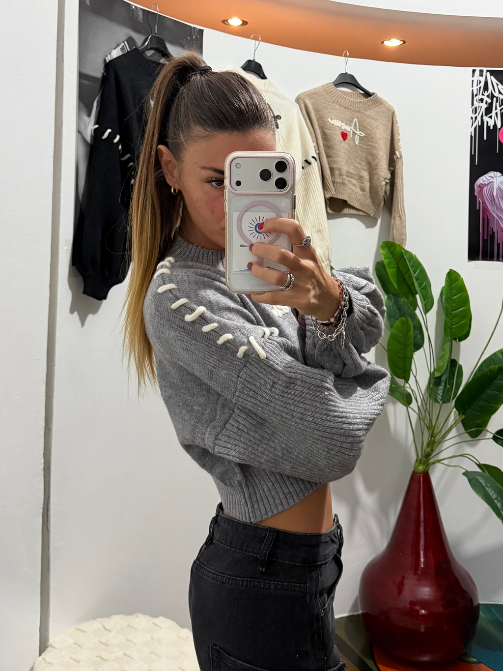 Pull Amour - grigio