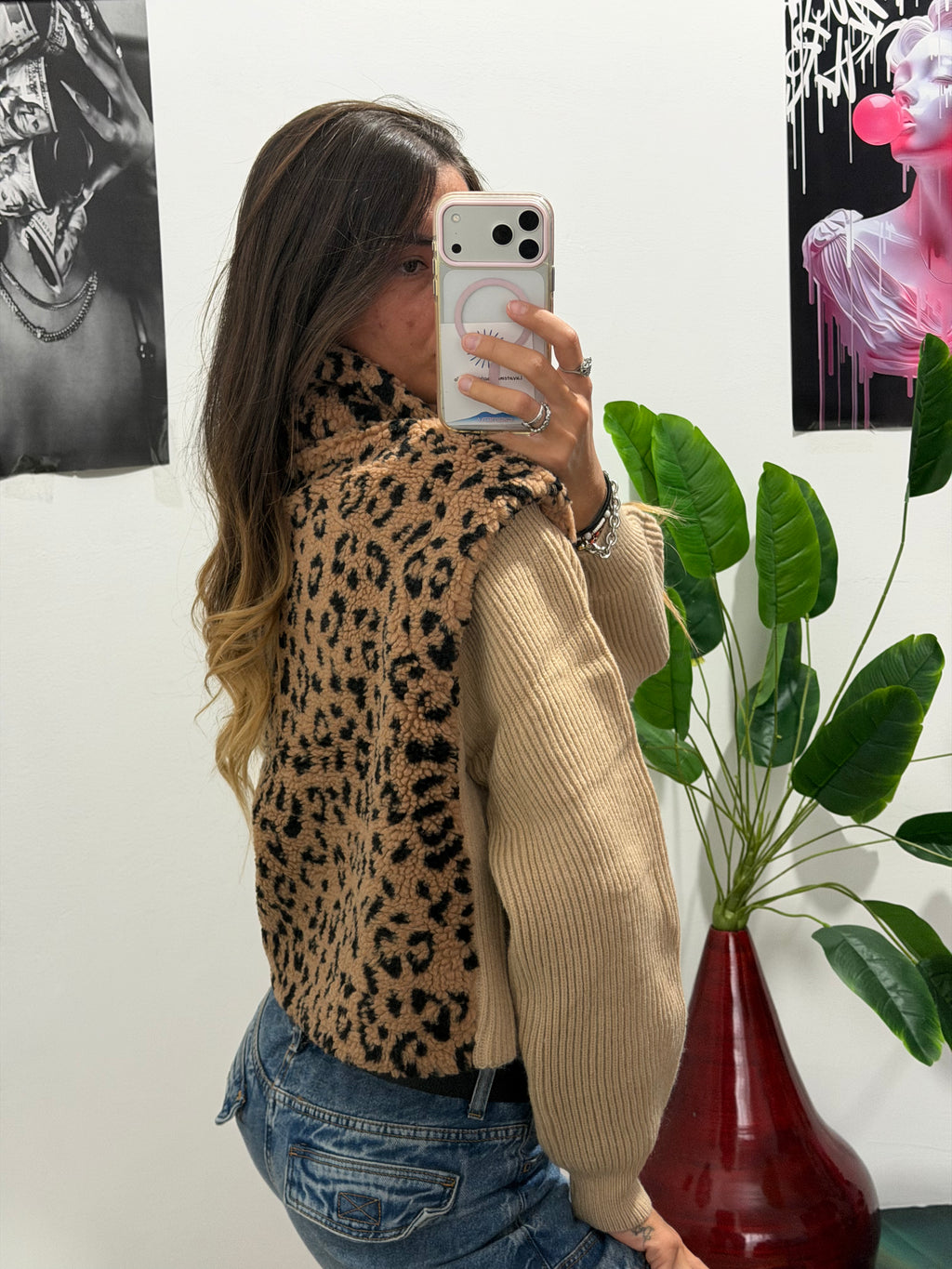 Pull gilet - beige